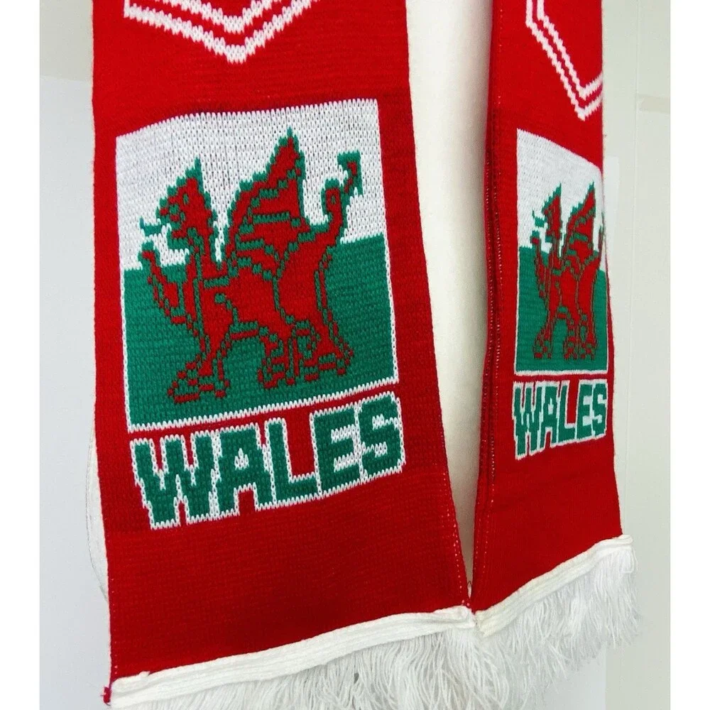 CYMRU Wales Flag Scarf Neck Wrap Red Dragon Land of My Fathers Accessory Rugby